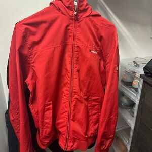 Tommy Hilfiger Men's Red Windbreaker/Rain Jacket
